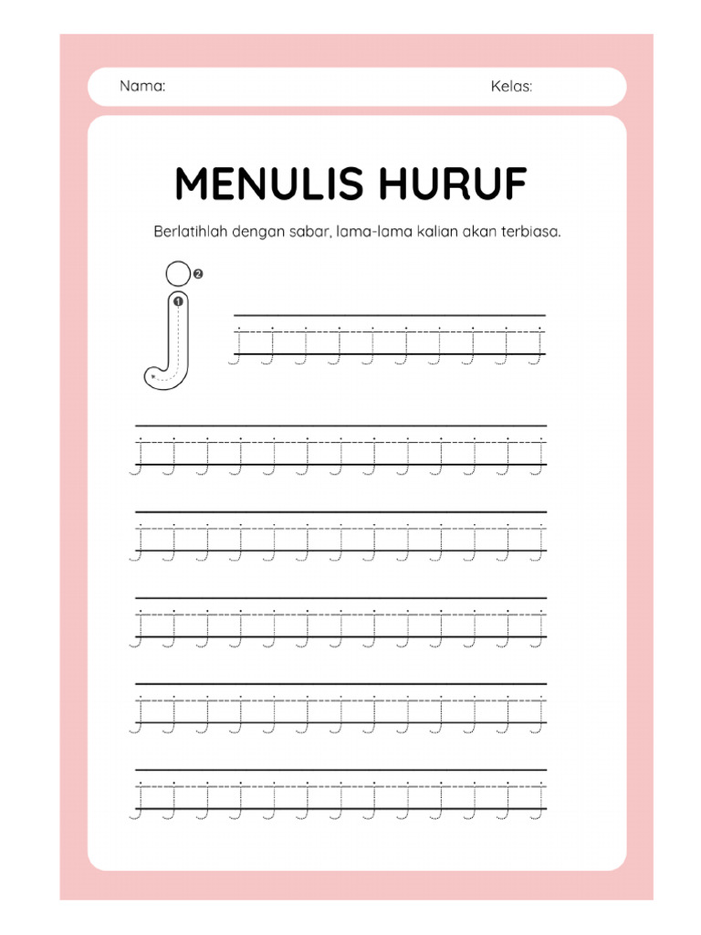 Huruf J Print | PDF