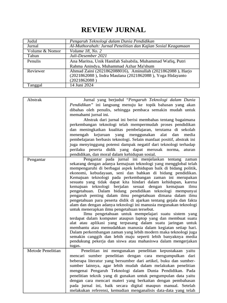 Dampak Teknologi pada Pendidikan | PDF | Art