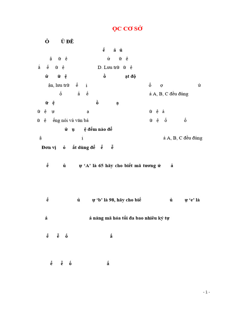 BT Chu de 1 | PDF