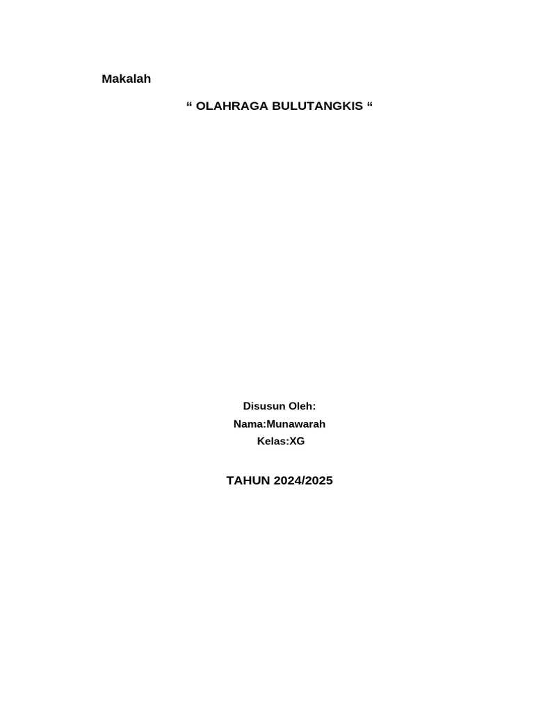 Makalah Badminton | PDF