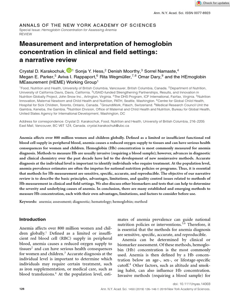 Annals of The New York Academy of Sciences - 2019 - Karakochuk ...