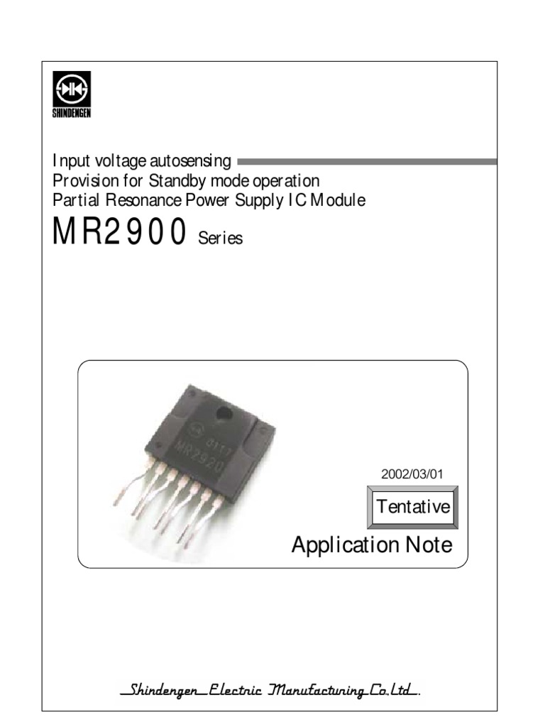 Mr2920 Datasheet | Transformer | Power Supply