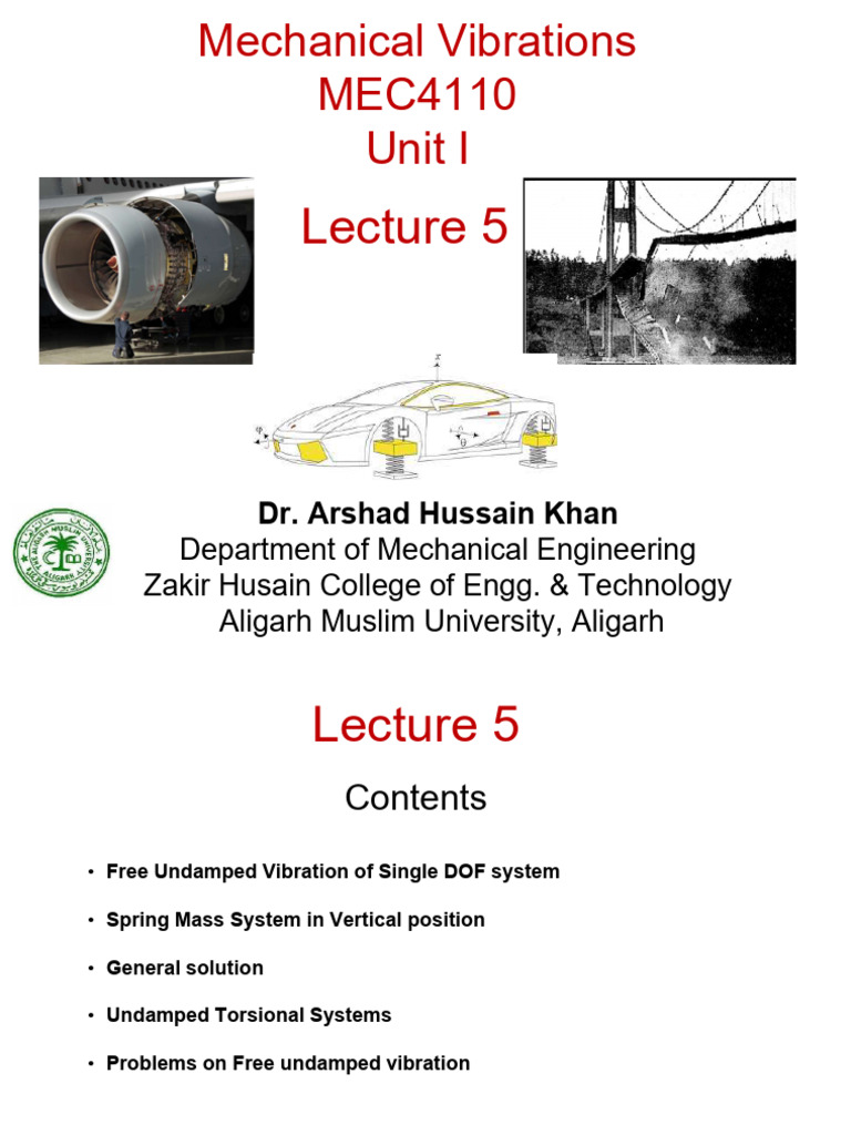 Vibration Lecture 5 | PDF