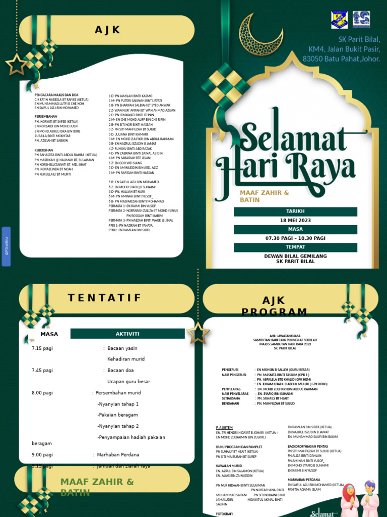 Buku Program Hari Raya 2023 | PDF