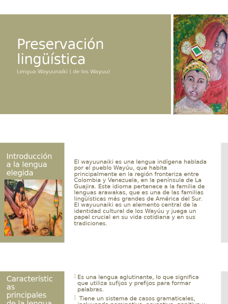 Preservación Lingüística-Lengua Wayuu | PDF