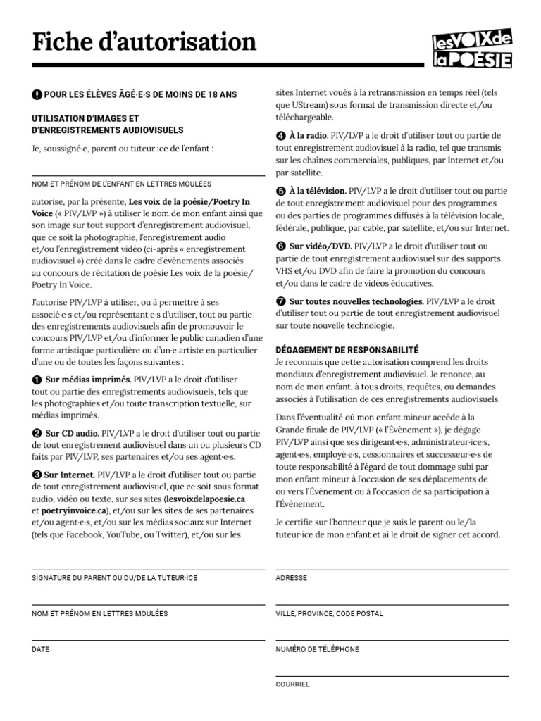 Autorisations | PDF