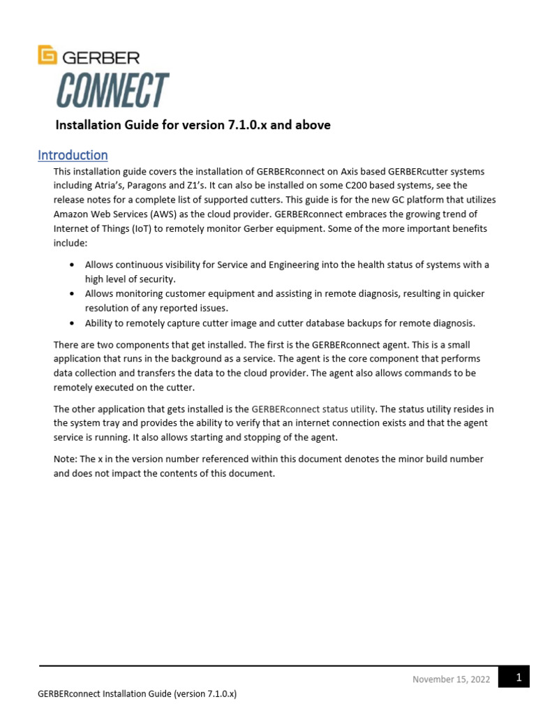 GERBERconnect Installation | PDF