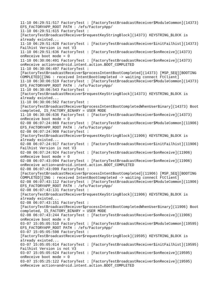 First Boot Log | PDF