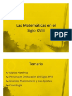 Las Matemáticas en El Siglo XVIII