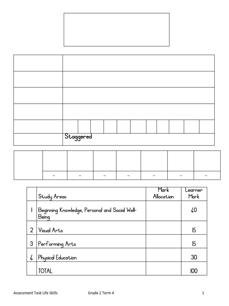Life Skills Grade 2 Term 4 English Assessment Task 2023 Pdf
