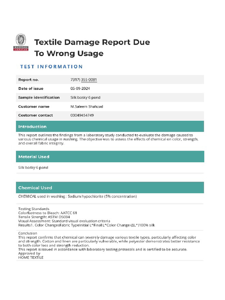Report of Wrong Usage | PDF