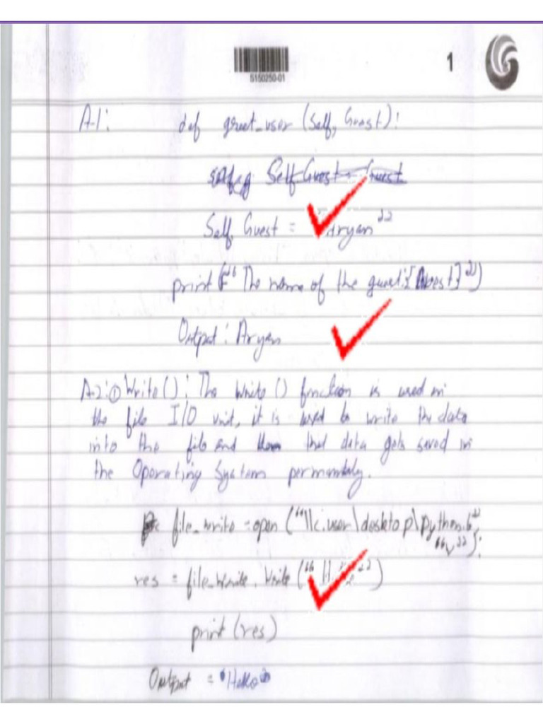 Python Answer Sheet | PDF