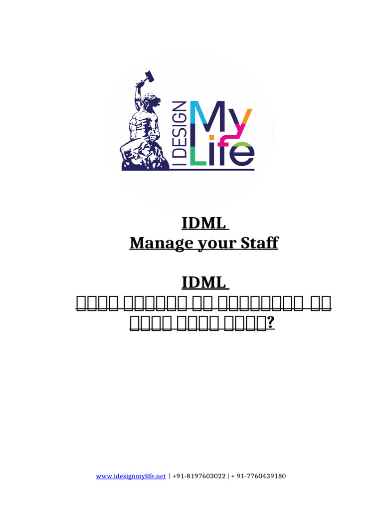 IDML Manage Your Staff | PDF