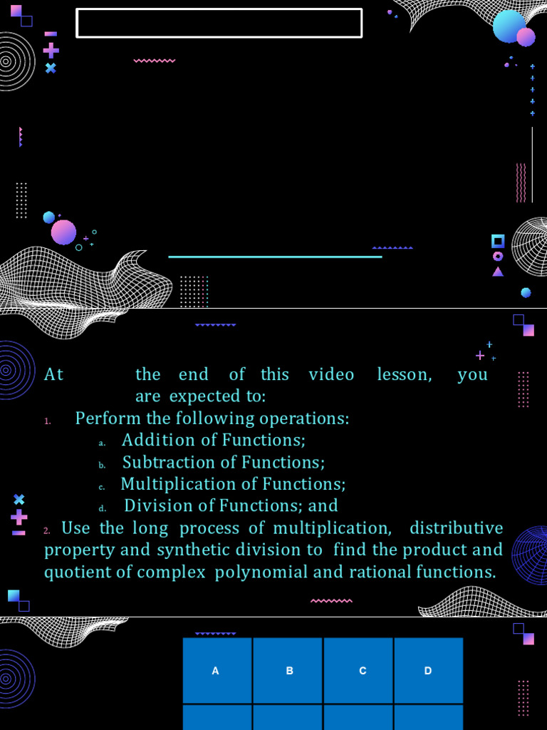 Lesson 4 - Operations On Functions | PDF