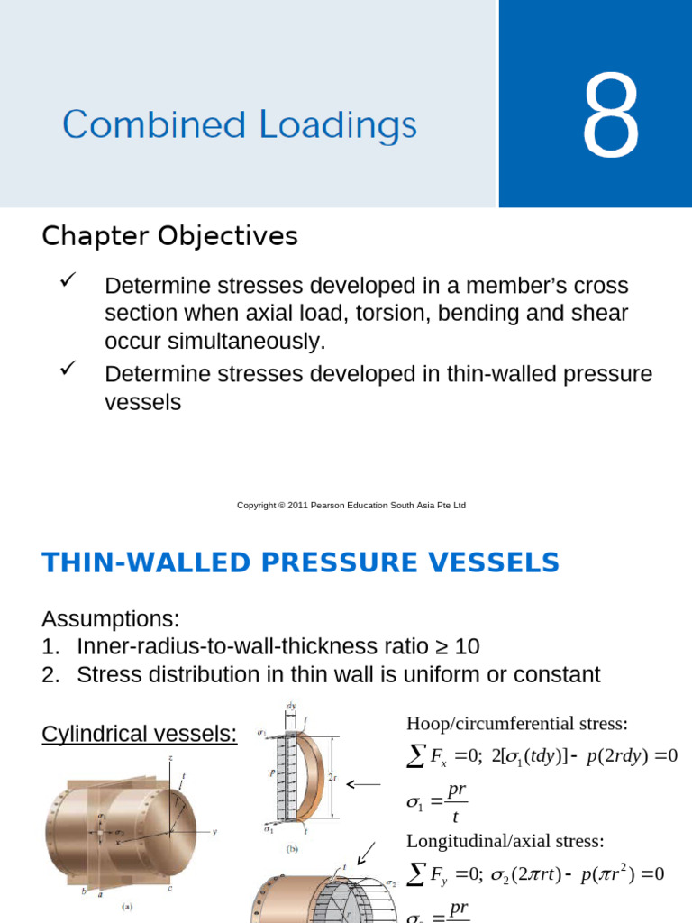 Combined Loadings - Pressure Vessels | PDF