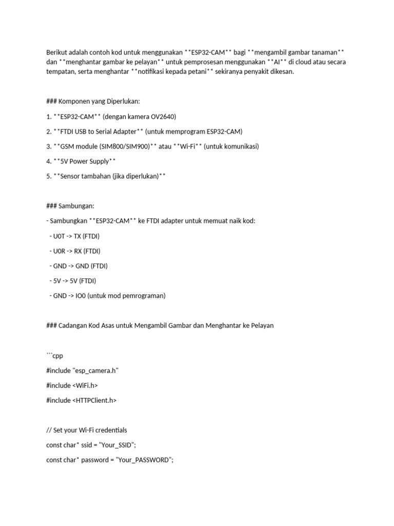 ESP COM32 Contoh Penggunaan Dan Coding | PDF