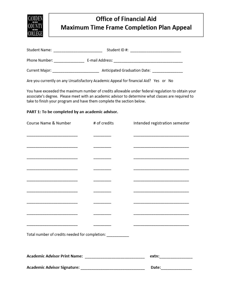 Maximum Time Frame Completion Plan Appeal 2024 25 R PDF