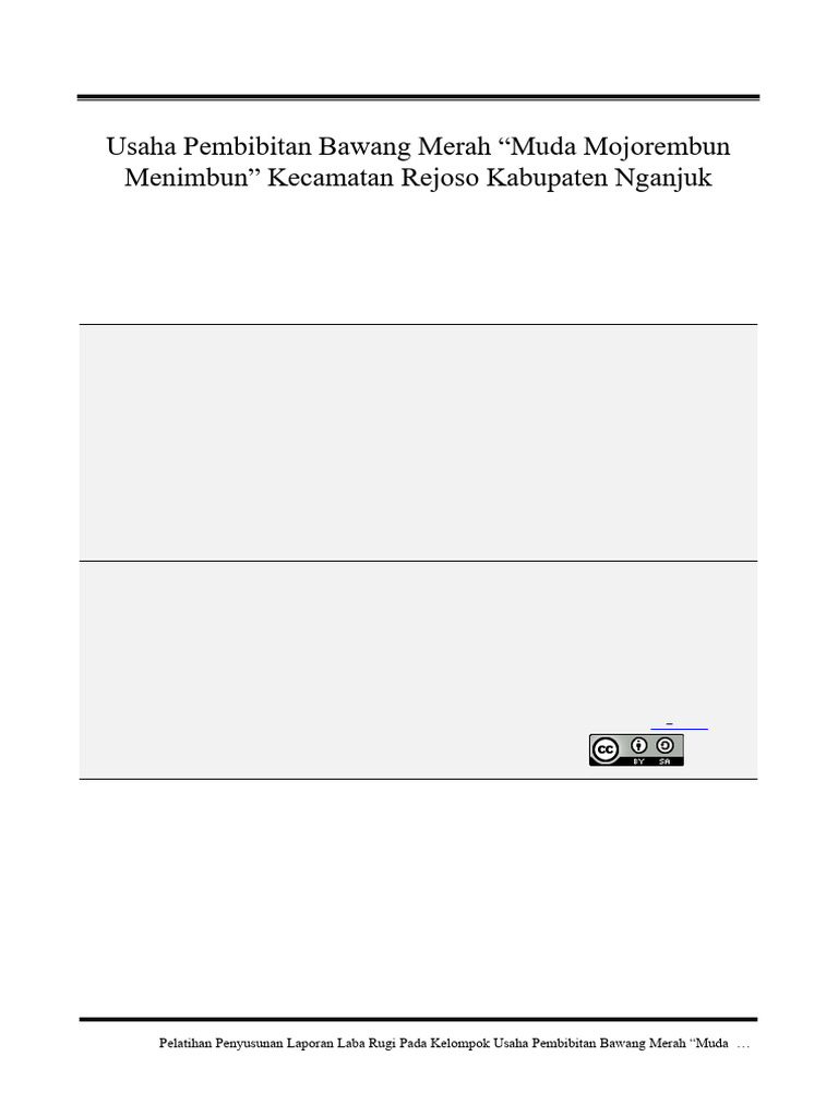 Pelatihan Penyusunan Laporan Laba Rugi Pembibitan Bawang Merah | PDF