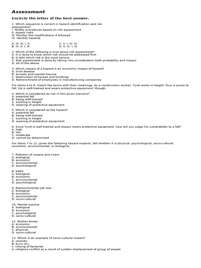 Assessment | PDF