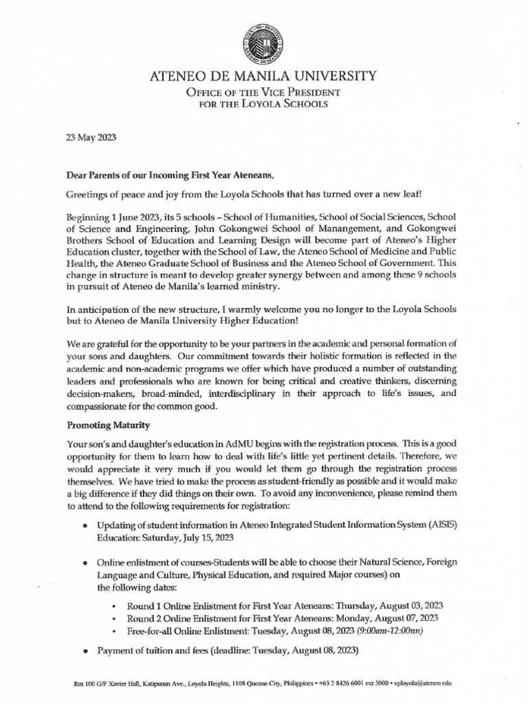 TUITION PAYMENT OPTIONS ATENEO visual data 7