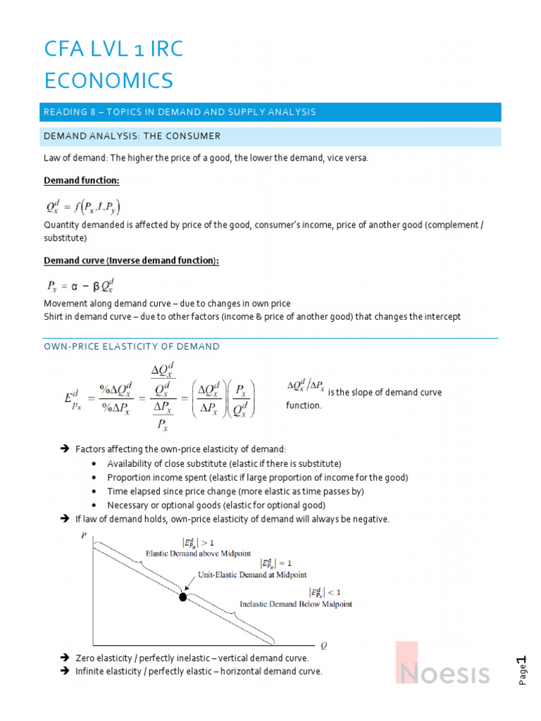 CFA LVL 1 Economics IRC | PDF