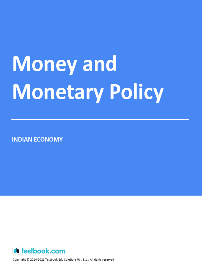Money and Monetary Policy - Study Notes | PDF
