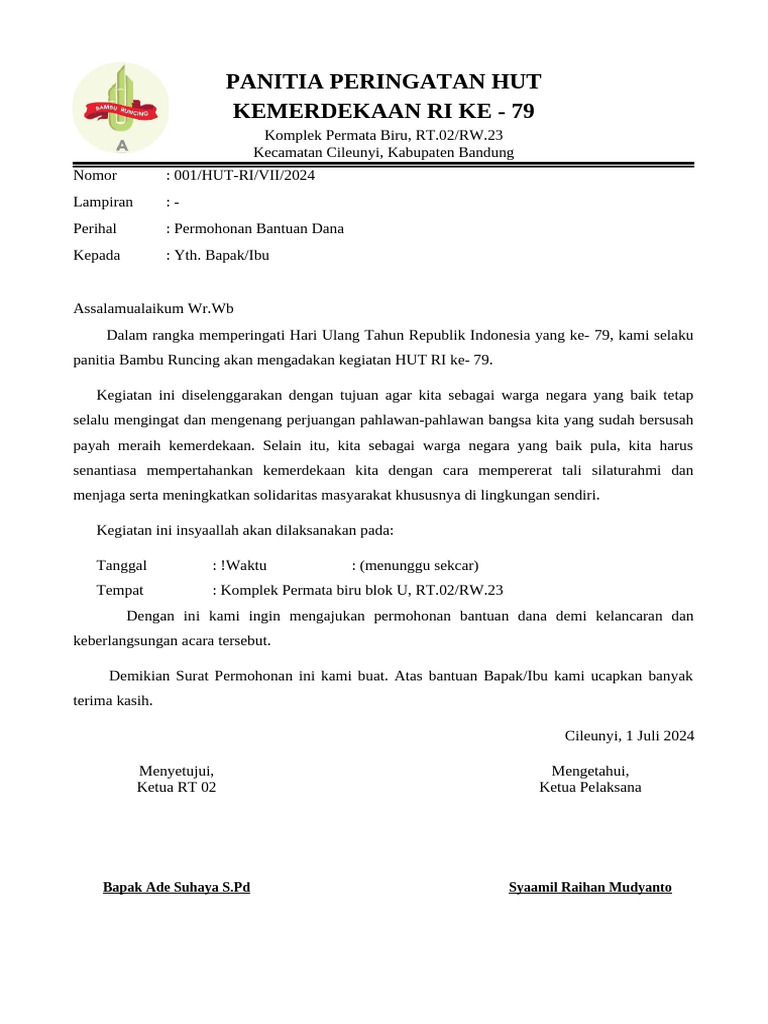 Surat Karta 2024 | PDF