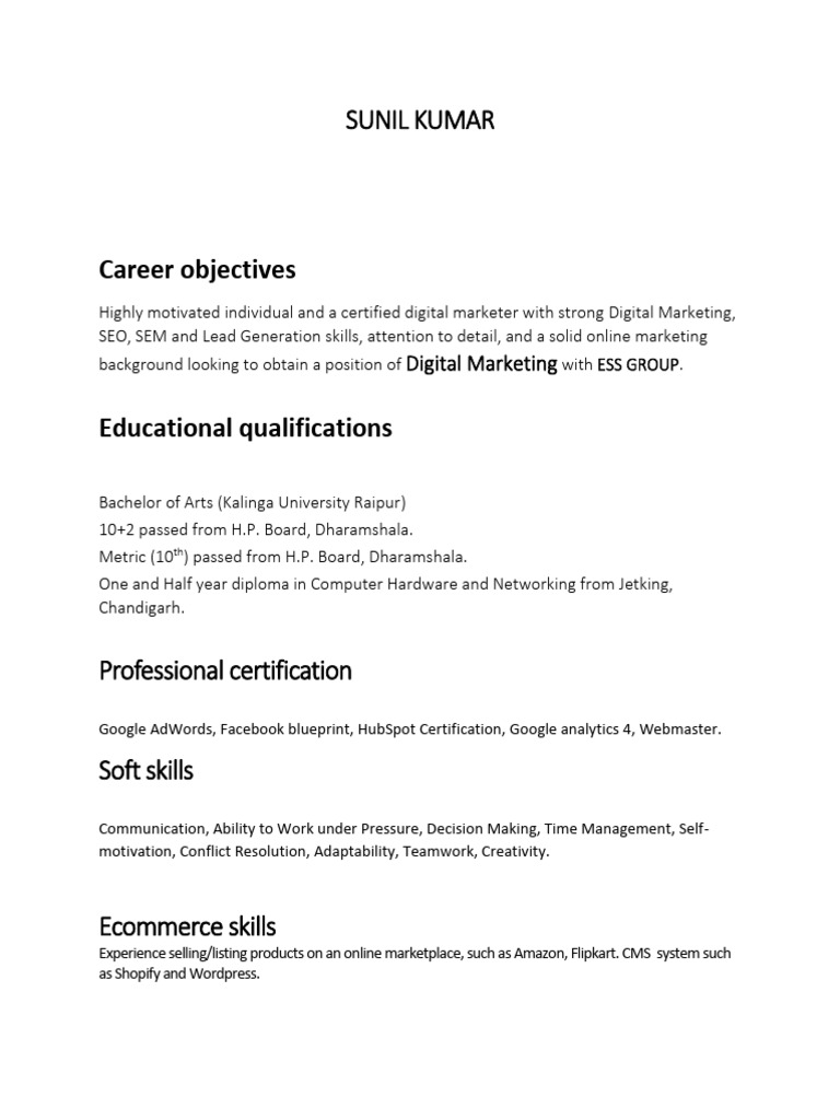 Resume Format PDF - 1728859715