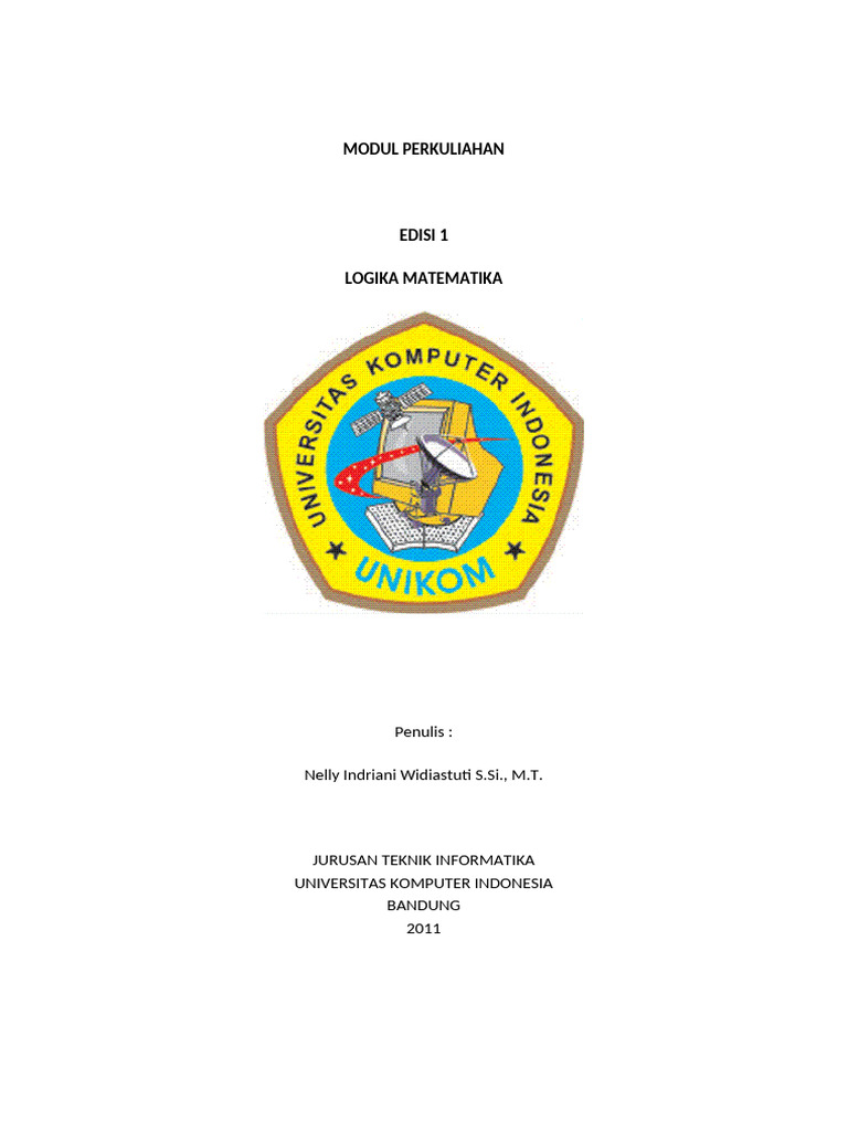 Modul Perkuliahan Edisi 1 Logika Matematika | PDF