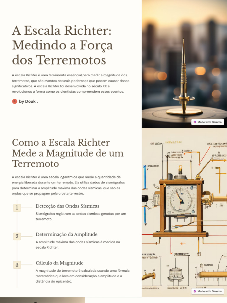 A Escala Richter Medindo A Forca Dos Terremotos | PDF