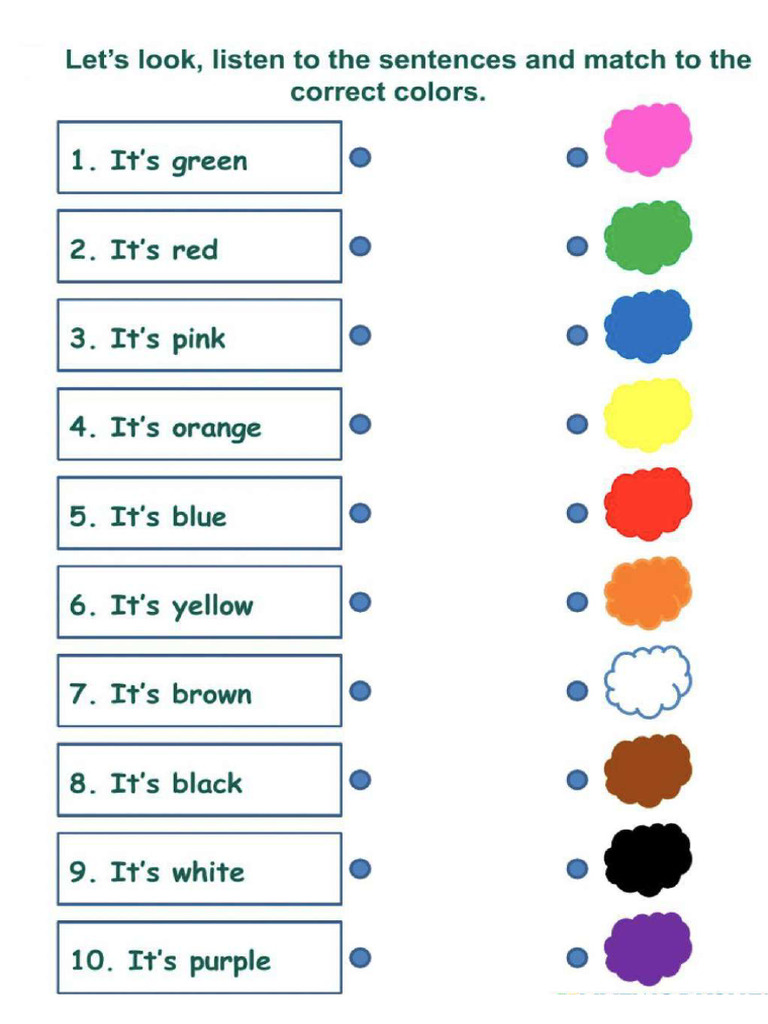 Colors Worksheet | PDF