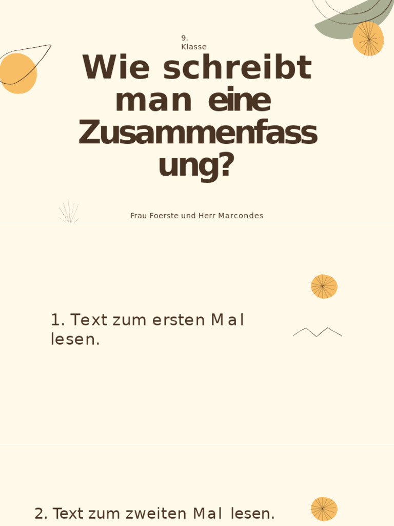 Wie Schreibt Man Eine Zusammenfassung | PDF