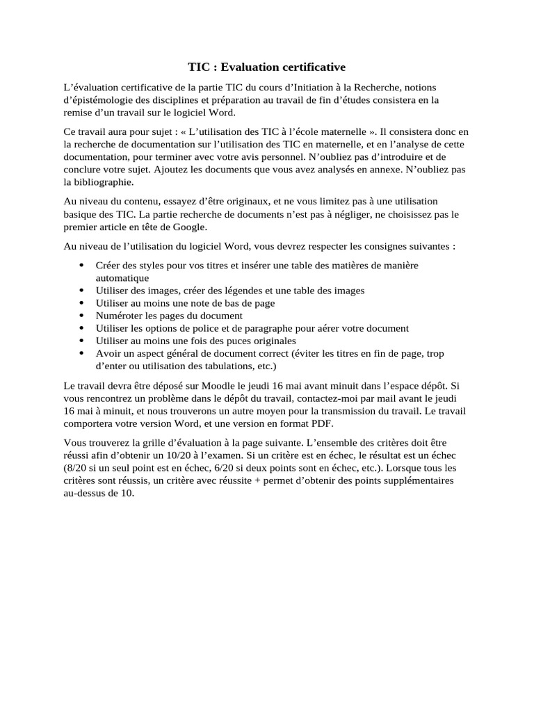 Evaluation TIC | PDF