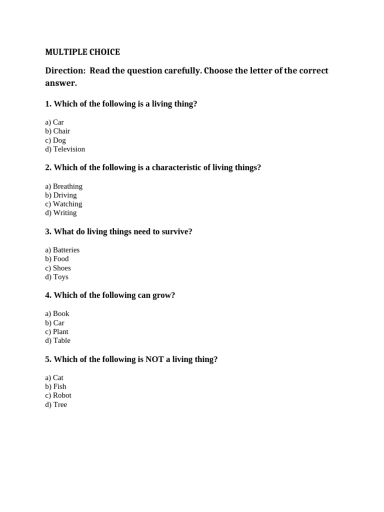 Multiple Choice | PDF