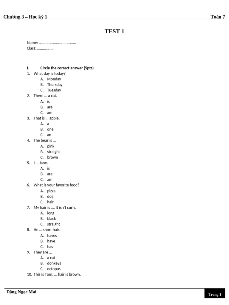 Test 1 | PDF