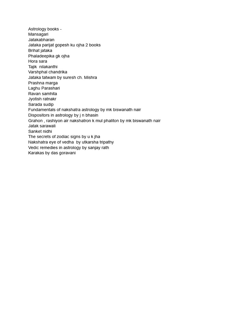 Astrology Books PDF