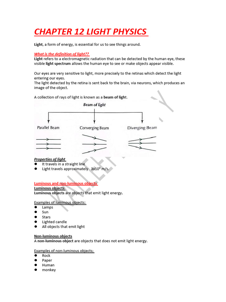 Grade 11 Chapter 12 Physics Additional Recap Notes Pdf