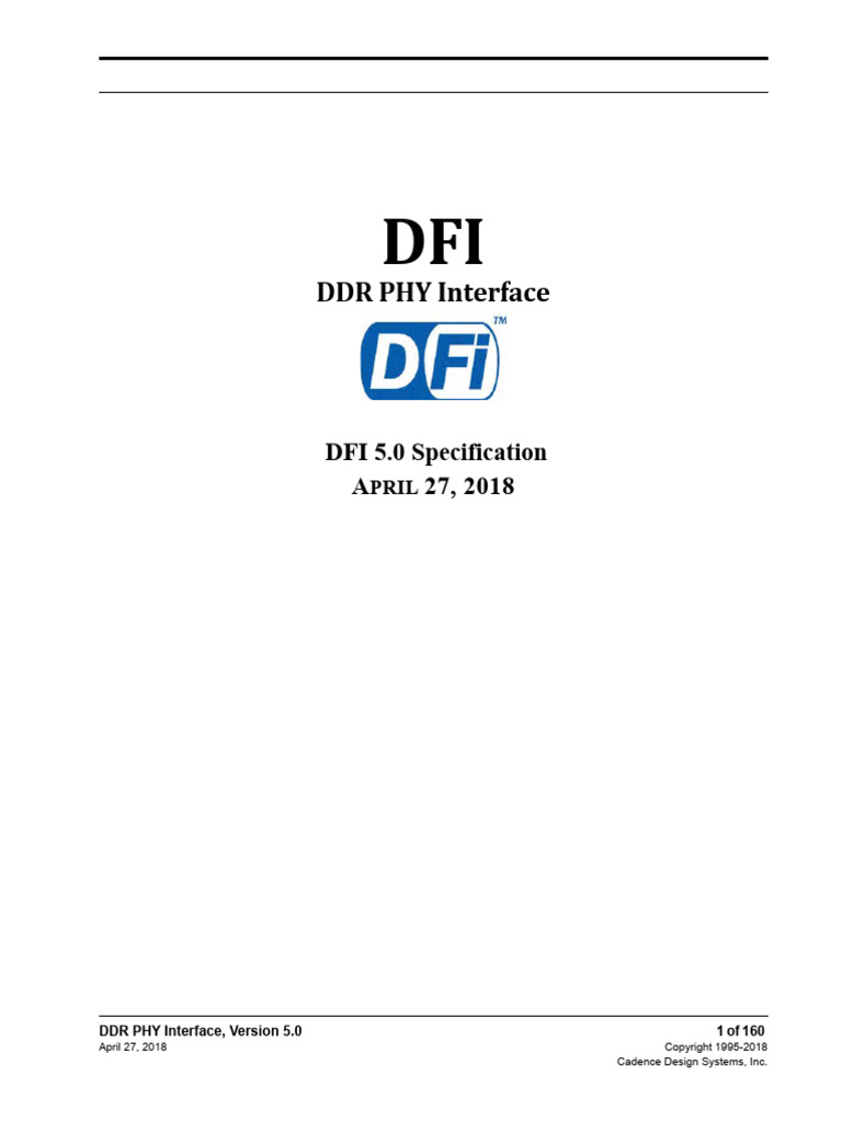 DDR PHY Interface Specification v5 0 | PDF