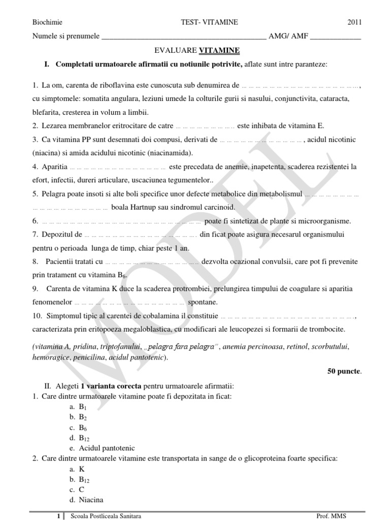 Vitamine TEST | PDF