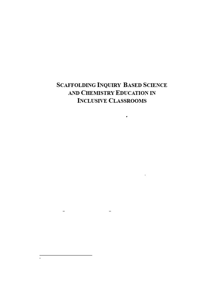 Scaffolding Inquiry-Based Science Education | PDF | Inquiry Based ...
