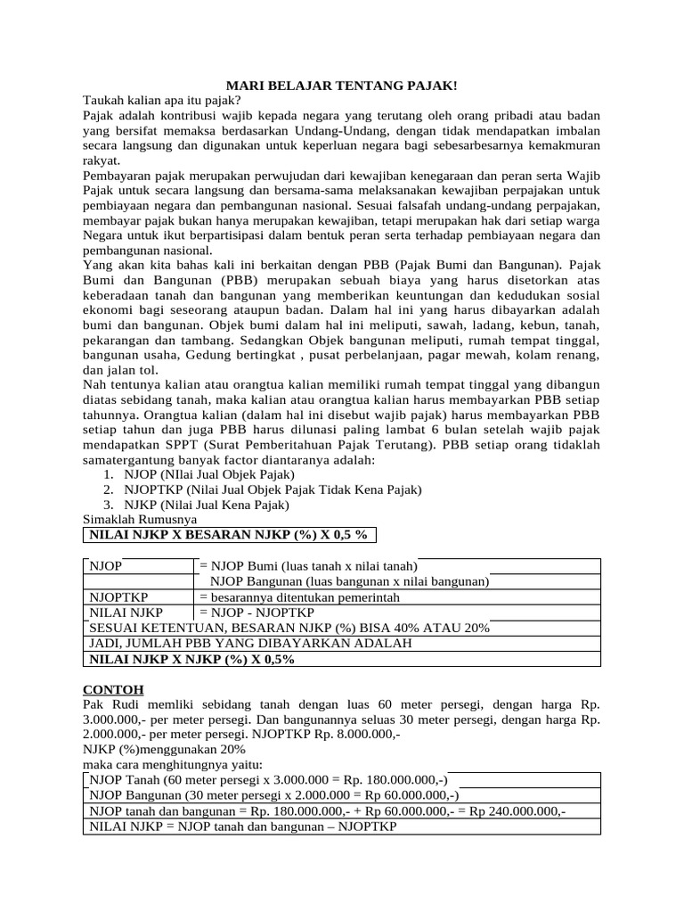 Mari belajar tentang pajak pdf