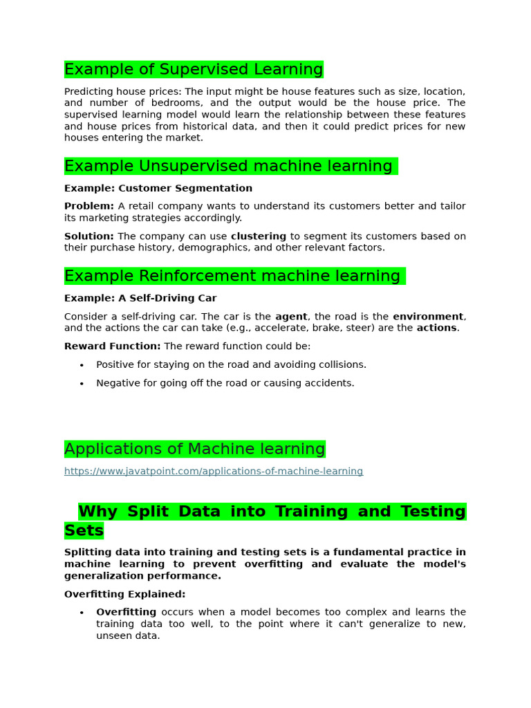 ML Mid 1 | PDF
