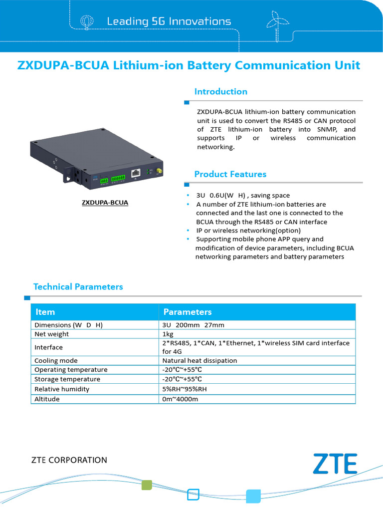 ZXDUPA-BCUA Lithium-Ion Battery | PDF