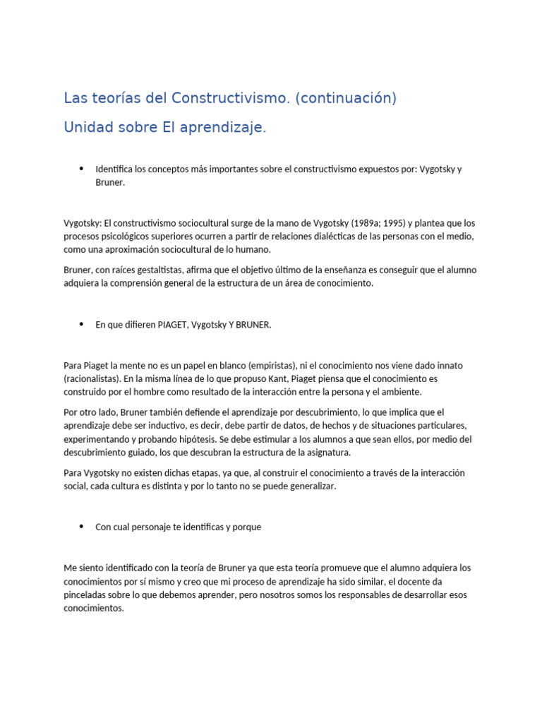 Tarea Didactica | PDF | Aprendizaje | Constructivismo (filosofía de la ...