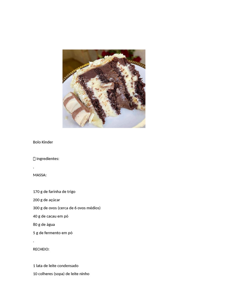 Bolo Kinder | PDF