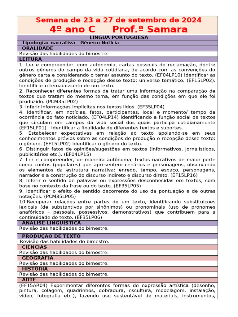 23 A 27 DE SETEMBRO-Samara 2024 | PDF