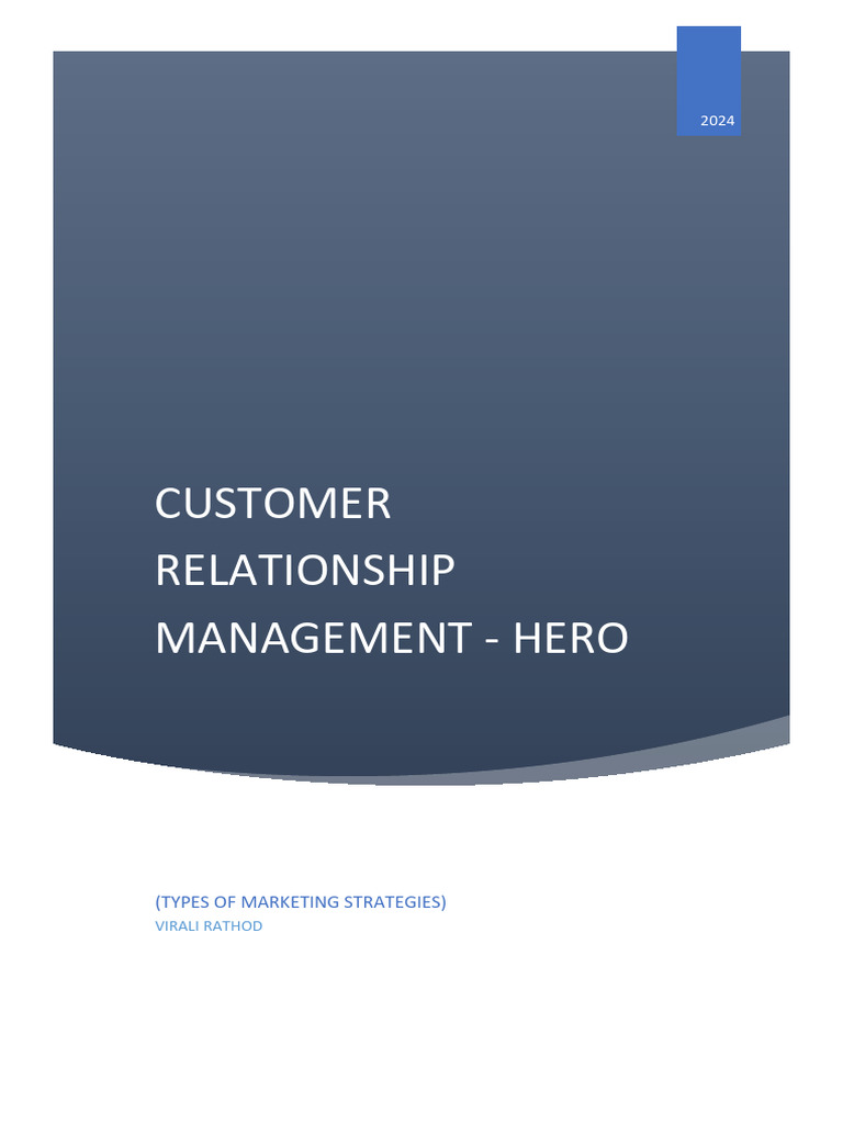 Customer Relationship Management - Hero: (Types of Marketing Strategies ...