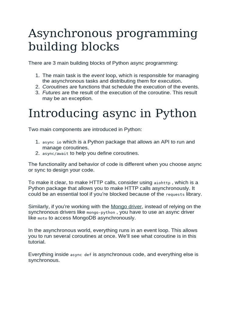 Asynchronous Programming | PDF