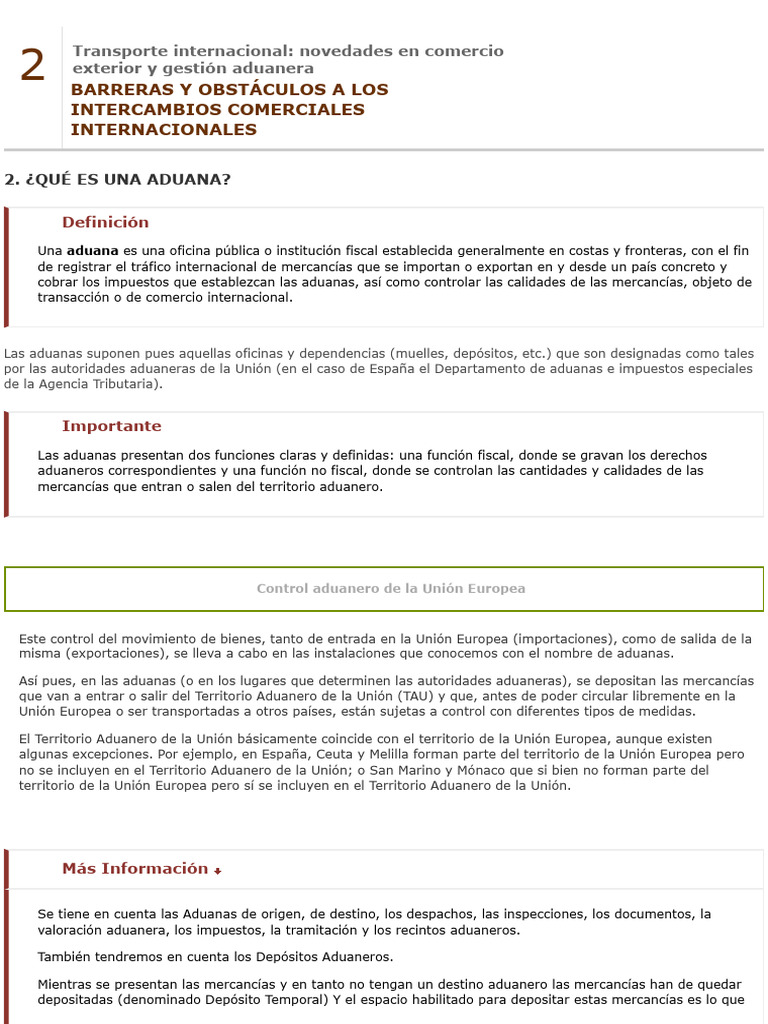 Definición y funciones de la aduana | PDF | aduana | Arancel