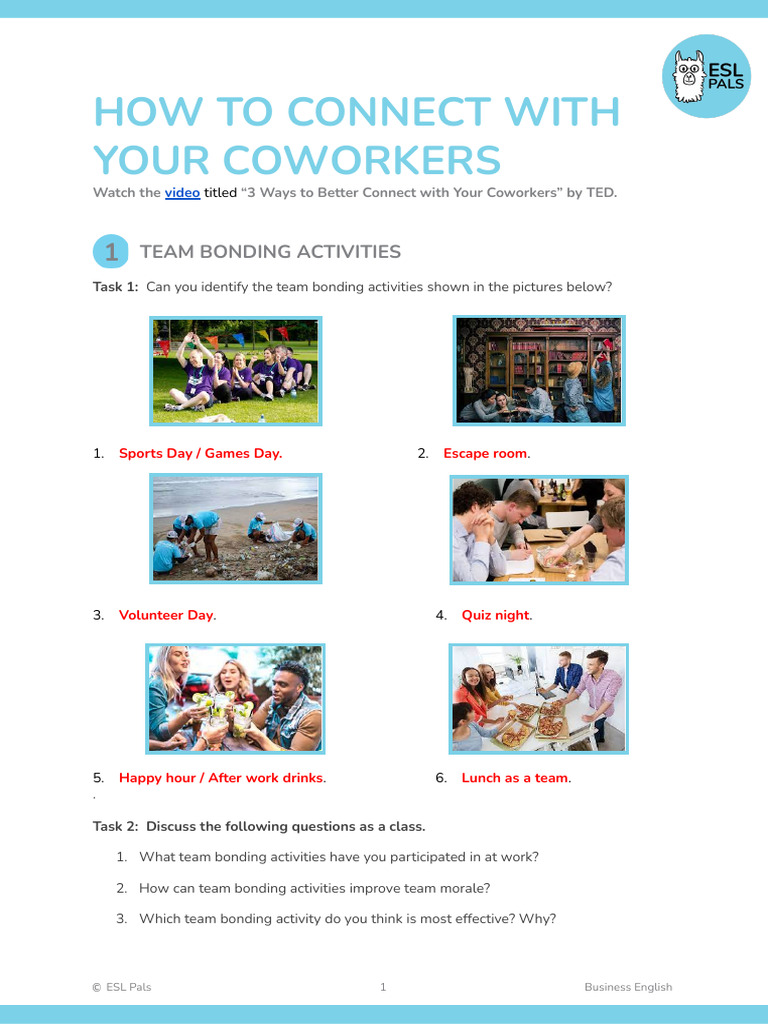Tv How To Connect With Your Coworkers Pdf